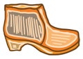 Decorative woman shoe, illustration, vector