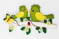 Decorative wooden birds