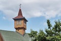 Decorative wooden little tower-house in tourist complex Tugan Avylym, Kazan, Russia