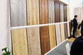 Decorative wooden panels in store