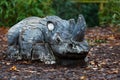 Decorative wooden rhino