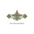 Decorative woodwork line icon