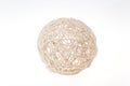 Decorative woven wicker or rattan white ball