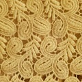 Decorative yellow crocheted textile