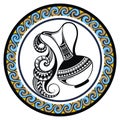 Decorative Zodiac sign Aquarius Royalty Free Stock Photo
