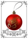 Graphic illustration with Christmas decoration 26