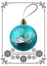 Graphic illustration with Christmas decoration 32