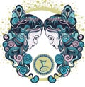 Decorative Zodiac sign Gemini