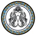 Decorative Zodiac sign Virgo Royalty Free Stock Photo