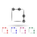 Decorativeframe and border multi color icon. Simple thin line, outline vector of frame icons for ui and ux, website or mobile Royalty Free Stock Photo