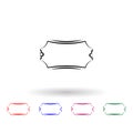 Decorativeframe and border multi color icon. Simple thin line, outline vector of frame icons for ui and ux, website or mobile Royalty Free Stock Photo