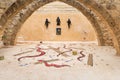 Decoratively decorated playground in the famous artists village Ein Hod near Haifa in northern Israel