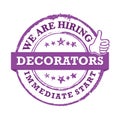 Decorators - We are hiring, immediate start - Job label