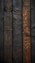 Decorous setting Dark wood wall texture enhances interior design aesthetics