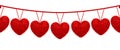 Decortive elements with pom-poms in the shape of a heart Royalty Free Stock Photo