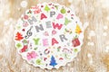 Decoupage New Year decorations made of paper