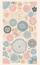 Decoupage sheet, rustic wooden lace paper with handwritten text, pastel colors, background for smartphone