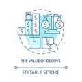 Decoy effect concept icon Royalty Free Stock Photo