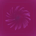 Decrative floral painting on purple background. Royalty Free Stock Photo