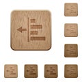 Decrease left indent wooden buttons Royalty Free Stock Photo