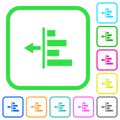 Decrease left indentation of content vivid colored flat icons