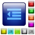 Decrease text indentation color square buttons