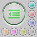 Decrease text indentation push buttons