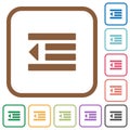 Decrease text indentation simple icons