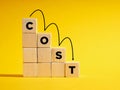 Decreasing costs and cost management concept. Lean, control, reduction, optimization of costs