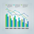 Decreasing Graph Bar Chart Economic Pressure Financial Problem Statistical Infographic