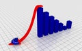 Decreasing graph with euro symbo