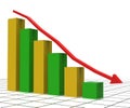 Decreasing Report Shows Graphic Analysis And Graphs