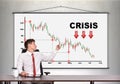 Decreasing stock chart Royalty Free Stock Photo