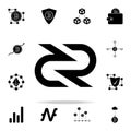 Decred coin icon. Crypto currency icons universal set for web and mobile