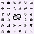 Decred coin icon. Crypto currency icons universal set for web and mobile