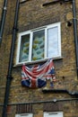 Decrepit Union Jack Flag, London, UK.