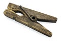Decrepit wooden clothespin
