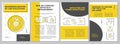 Decriminalization of CSR violations yellow brochure template Royalty Free Stock Photo