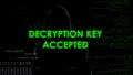 Decryption key accepted, hacker finding password to email with secret data