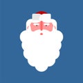 Ded Moroz face. National traditional folk Russian Santa Claus he