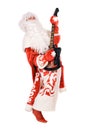 Ded Moroz plays on broken guitar Royalty Free Stock Photo