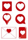 Beautiful love heart icon