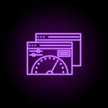 dedicated dashboard icon. Elements of Web development in neon style icons. Simple icon for websites, web design, mobile app, info Royalty Free Stock Photo