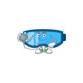 A dedicated Doctor safety glasses Cartoon character with stethoscope