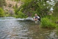 Lower Deschutes River Oregon Fly Fishing Trip in May Royalty Free Stock Photo