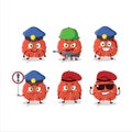 A dedicated Police officer of birch leaf mascot design style