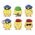 A dedicated Police officer of cheese tart mascot design style