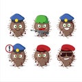 A dedicated Police officer of coronaviridae mascot design style