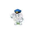 A dedicated Police officer of fibrobacteres cartoon drawing concept