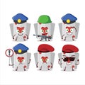 A dedicated Police officer of remi card love mascot design style